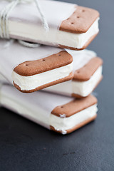 Image showing Ice cream biscuits