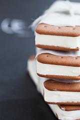 Image showing Ice cream biscuits