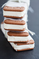 Image showing Ice cream biscuits