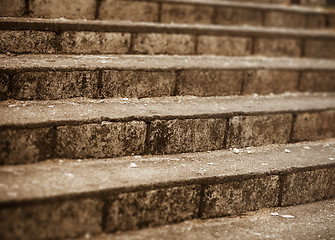 Image showing Old vintage steps near a temple