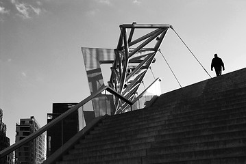 Image showing Pedestrian bridge at the Barcode area in Oslo