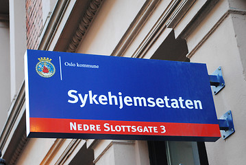 Image showing Sykehjemsetaten sign