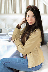 Image showing Pretty young brunette