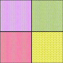 Image showing Four fabric seamless textures