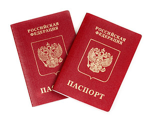 Image showing Two Russian international passport