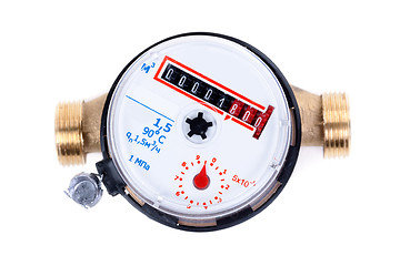 Image showing new water meter on white background