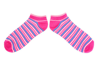 Image showing striped socks isolated on white