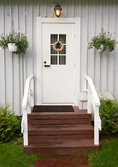 Image showing Front entrance to a home with classic design