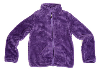 Image showing Warm purple sweater fluffy material.