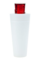 Image showing Cosmetic bottle with red cap