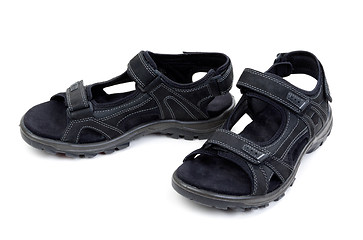 Image showing pair of mens sandals