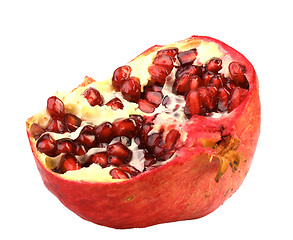 Image showing Part of fresh red pomegranate