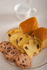 Image showing selection of sweet bread and cookies
