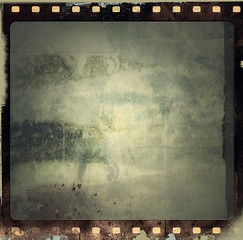 Image showing Grunge film frame with space for text or image