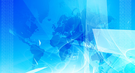 Image showing Modern blue business background