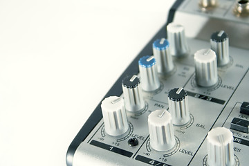 Image showing Small sound mixer and preamp on white background