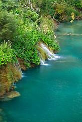 Image showing Beautiful waterfalls at Plitvice Lakes National Park