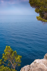 Image showing Beautiful rocky Mediterranean coast on a calm day