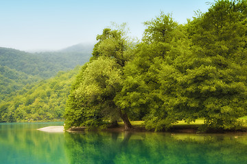 Image showing Landscape of a beautiful lake