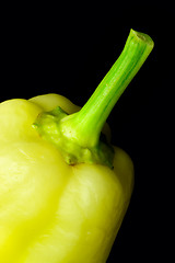 Image showing Yellow sweet pepper isolated on black background