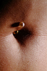 Image showing navel piercing