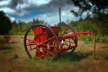 Image showing Old farm machine - artistic processed photo