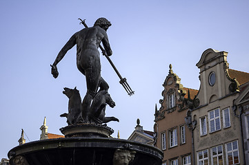 Image showing God of sea. Neptune statue.