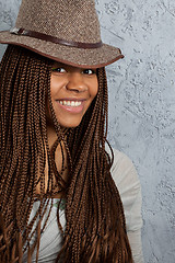 Image showing young woman with African braids