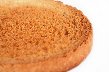 Image showing Studio shot of a bread slice on white background