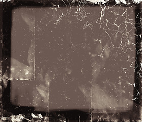 Image showing Grunge retro style abstract textured frame for your projects