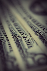 Image showing US dollars background , artistic processed and toned photo