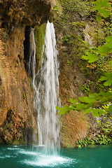 Image showing Beautiful waterfalls at Plitvice Lakes National Park