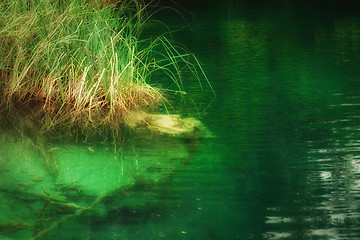 Image showing Nature background - Landscape of a beautiful lake