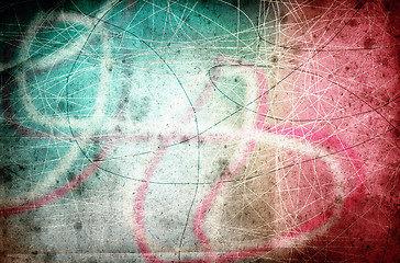 Image showing Grunge art style colorful textured abstract digital background