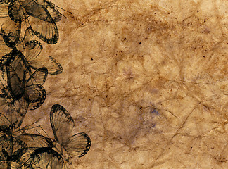 Image showing Highly detailed textured antique  decorative paper