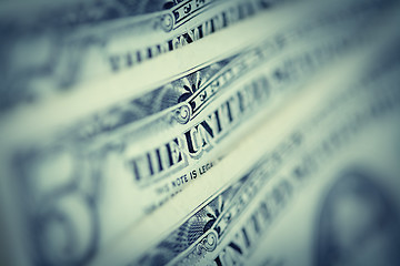 Image showing US dollars background , artistic processed and toned photo