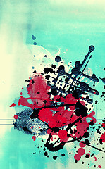 Image showing Grunge collage, watercolor style , great background or texture