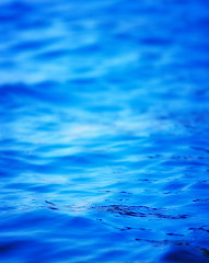 Image showing Nature background, blue water , artistic toned photo