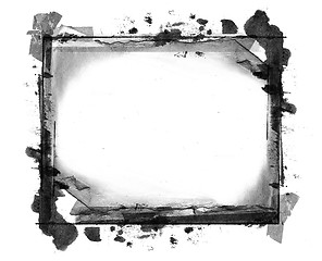 Image showing Grunge retro style abstract textured frame for your projects