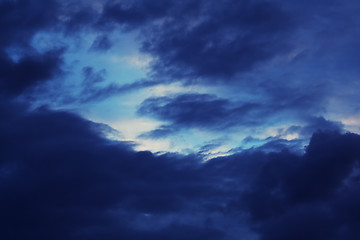 Image showing Dark clouds on the sky , after the storm