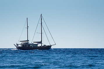 Image showing Sail boat sailing on a sunny day