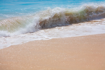 Image showing Beautiful surfing sand beach