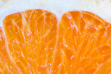 Image showing Macro of a nice fresh juicy orange.