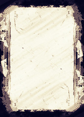 Image showing Grunge retro style abstract textured frame for your projects