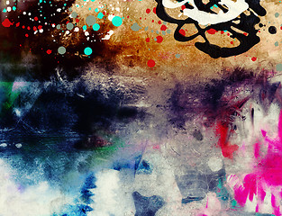 Image showing Grunge  collage, watercolor style , great background or texture