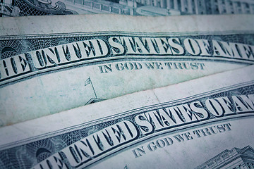 Image showing US dollars background , artistic processed and toned photo