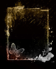 Image showing Grunge retro style abstract textured frame for your projects