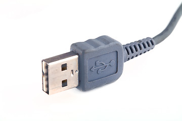 Image showing Studio shoot of USB cable over white background