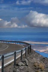 Image showing Road on a mountain on a cloudy summer day