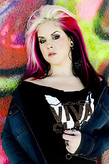 Image showing Punk Gothic Fashion Model